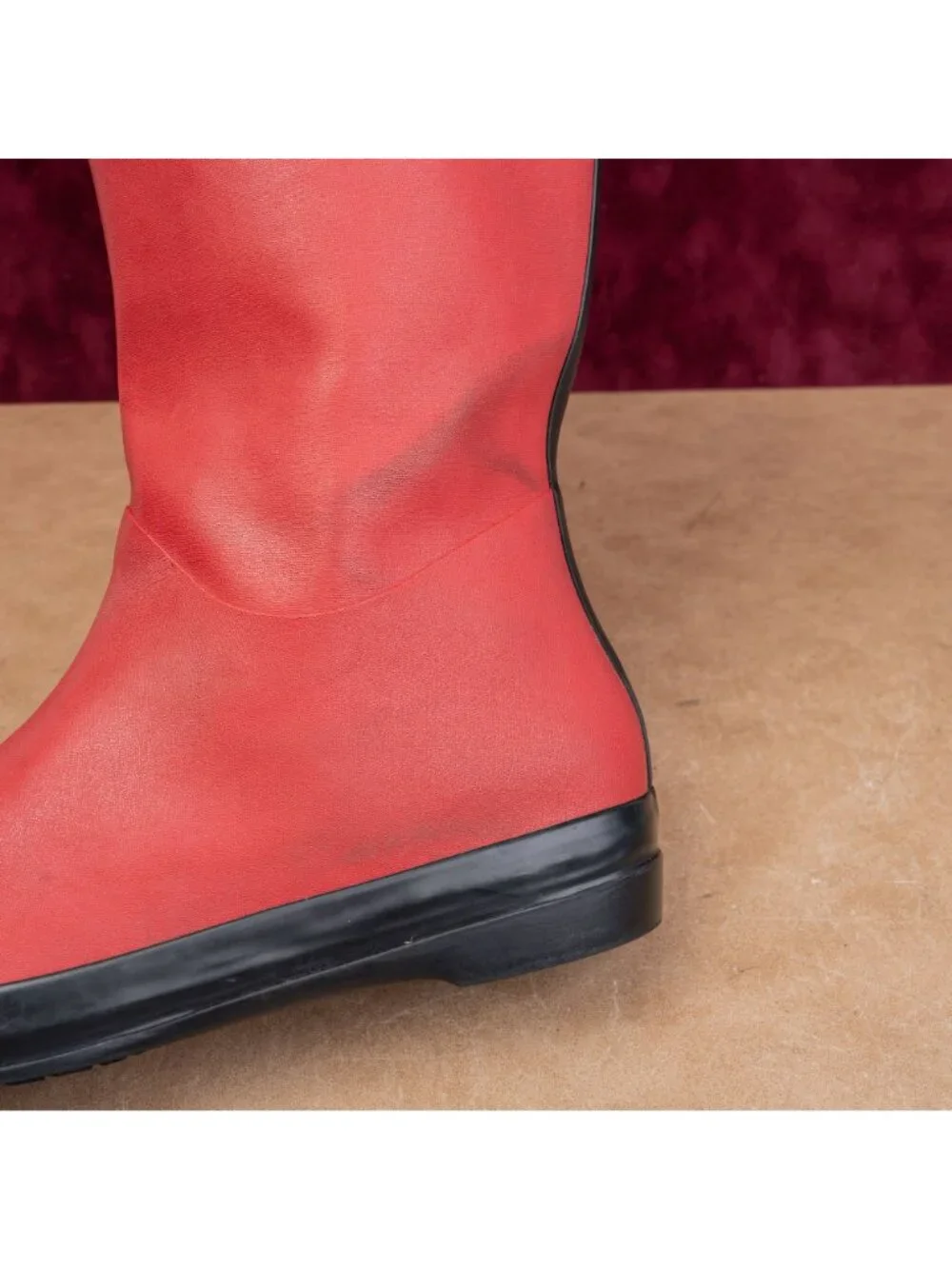 Cole Haan Women Vintage Y2K Wellies Festival Party Red Rubber Rain Boots sz 9